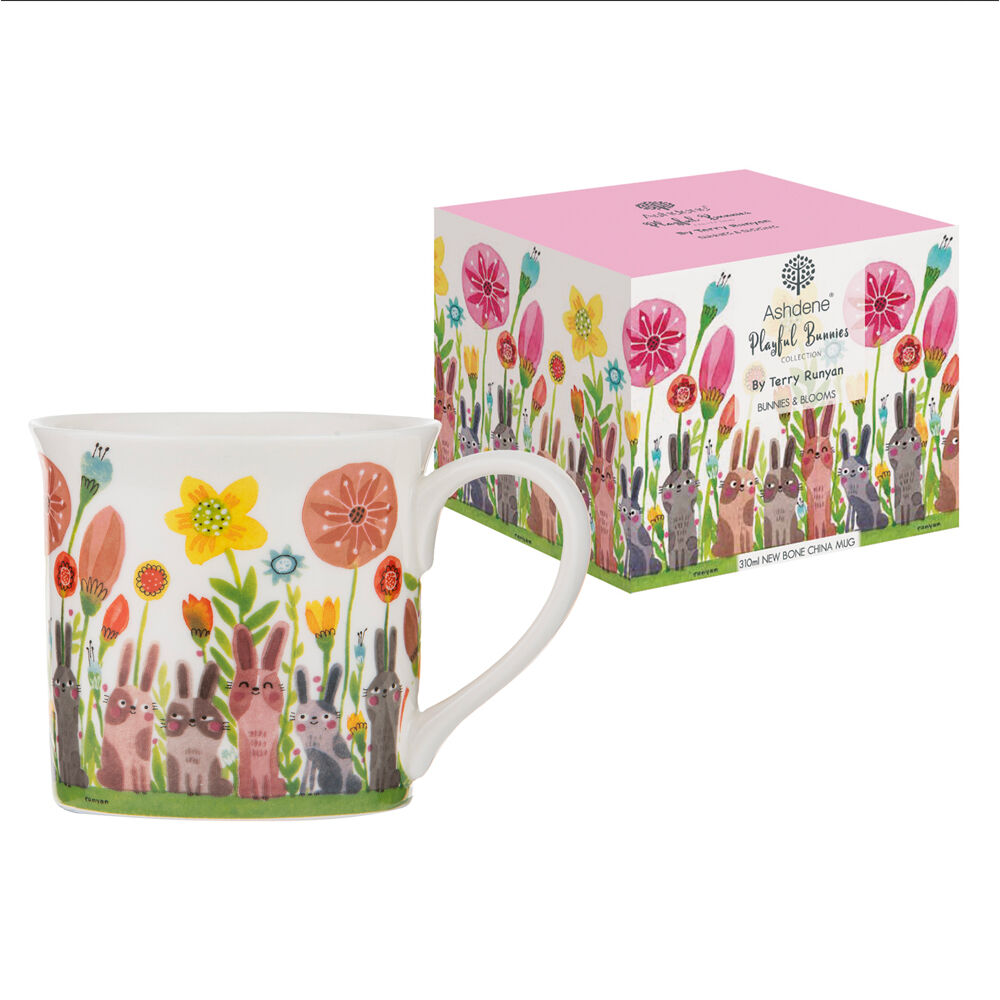 522425-ashdene-playful-bunnies-beverage-mug-drinkware-assorted