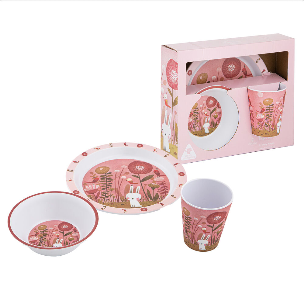 522432-3pc-ashdene-playful-bunnies-garden-kids-dining-dinnerware-set