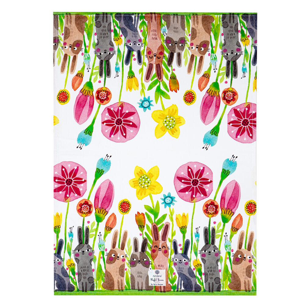 522438-2pc-ashdene-playful-bunnies-kitchen-towel-cloth-50x70cm