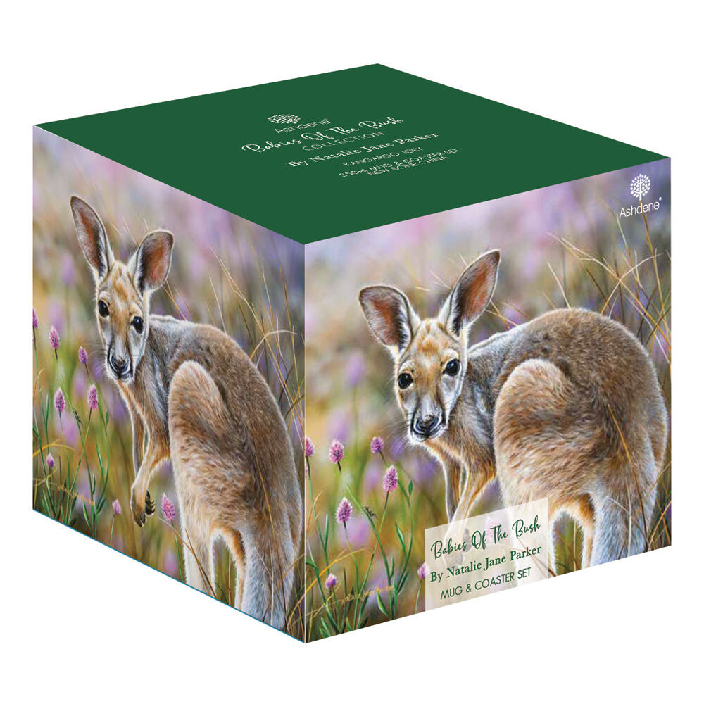 522344-2pc-ashdene-babies-of-the-bush-new-bone-china-mug-coaster-kangaroo-joey