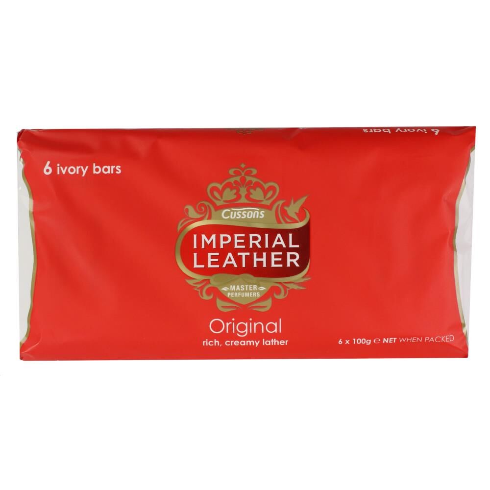 6pc Imperial Leather 100g Original Ivory Scented Soap Bars