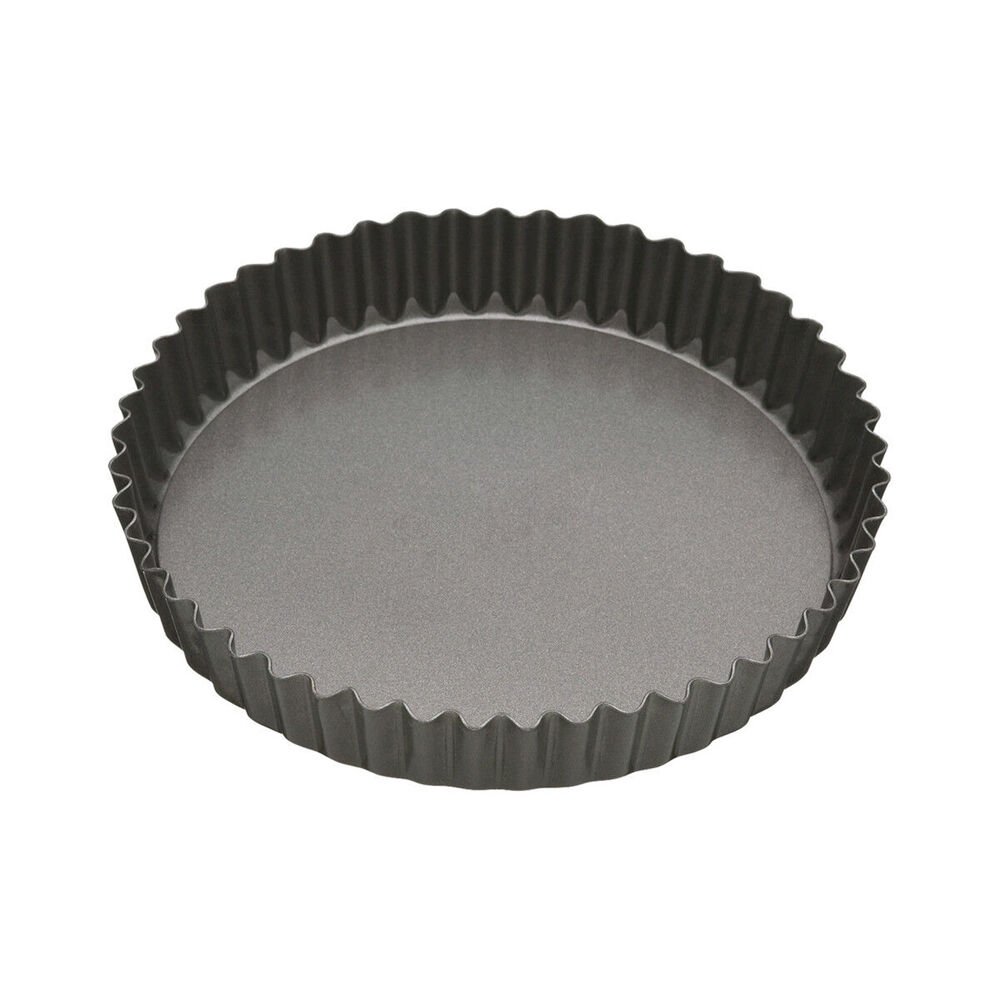 81051-mastercraft-23cm-heavy-loose-base-non-stick-round-flan-quiche-pan-black