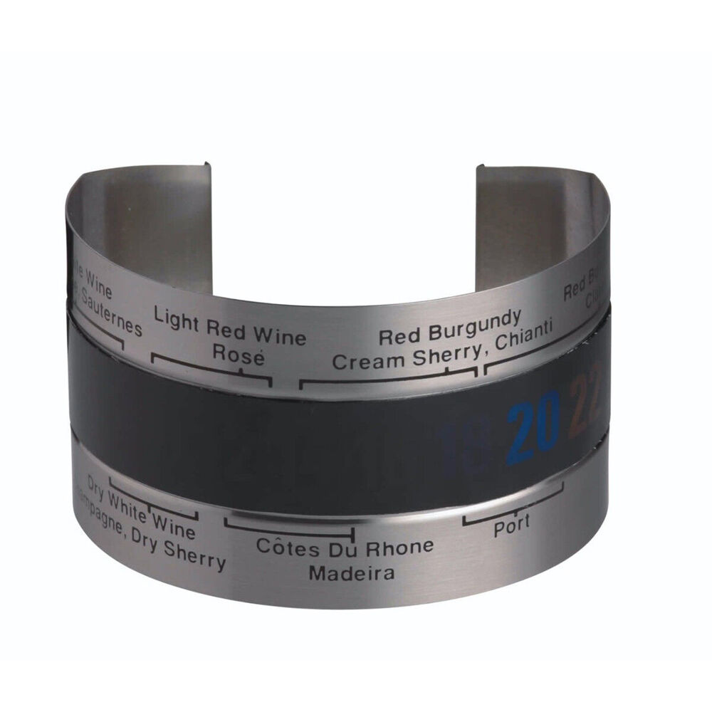 82212-barcraft-deluxe-6-5cm-wine-bottle-metal-thermometer-sleeve-silver
