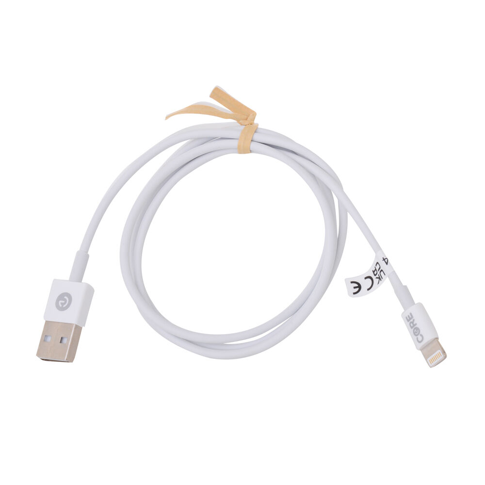 26241-core-8-pin-to-usb-a-cable-charging-cord-1m-for-apple-iphone-14-13-white