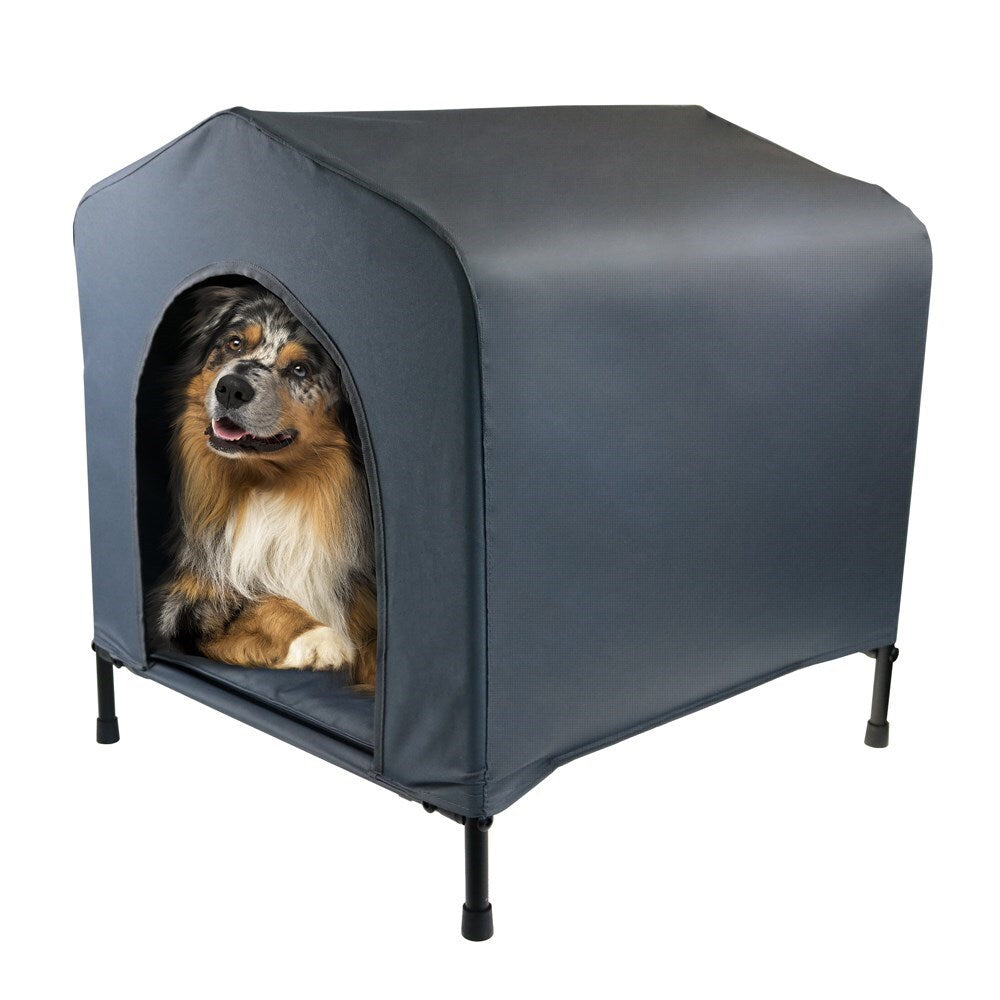 37536-pawsnclaws-62x63cm-elevated-pet-house-w-cushion-medium-black