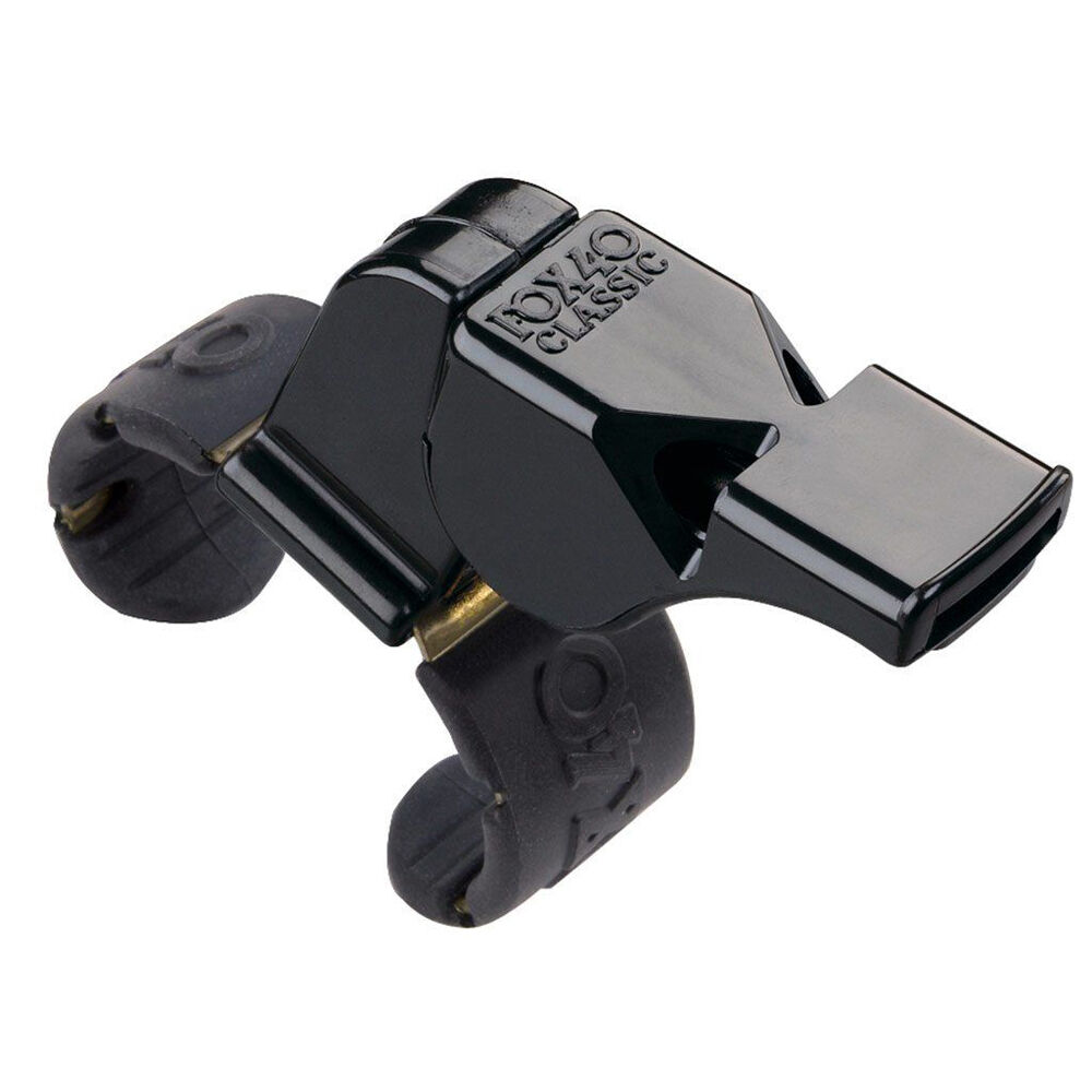 Fox 40 Summit Classic Whistle Sports Accessory w/ Fingergrip Black