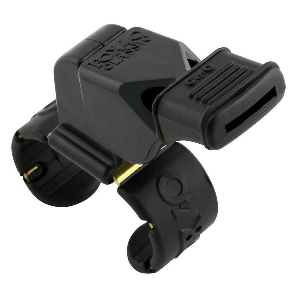 Fox 40 Summit Classic CMG Whistle Sports Accessory w/ Fingergrip Black