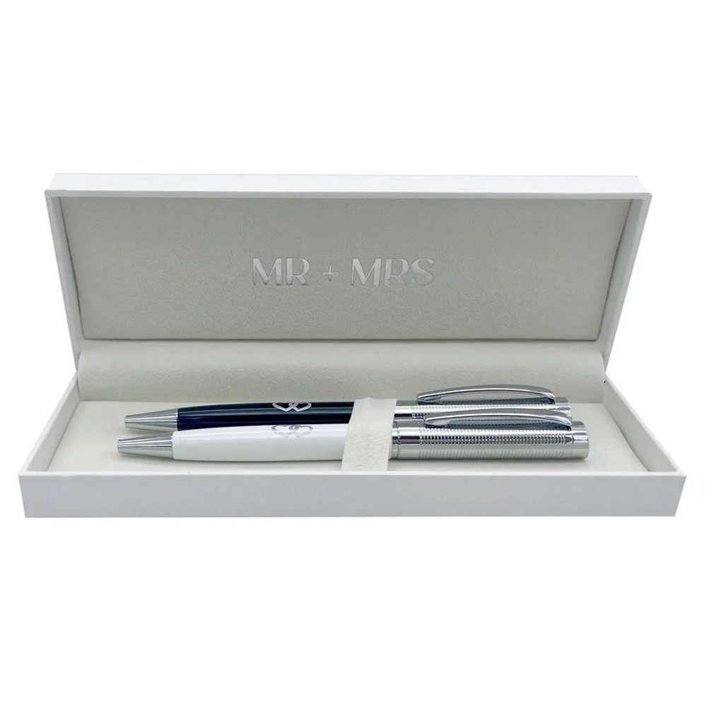 20955-2pc-gibson-gifts-mr-mrs-wedding-pen-set-writing-ballpoint-stationery