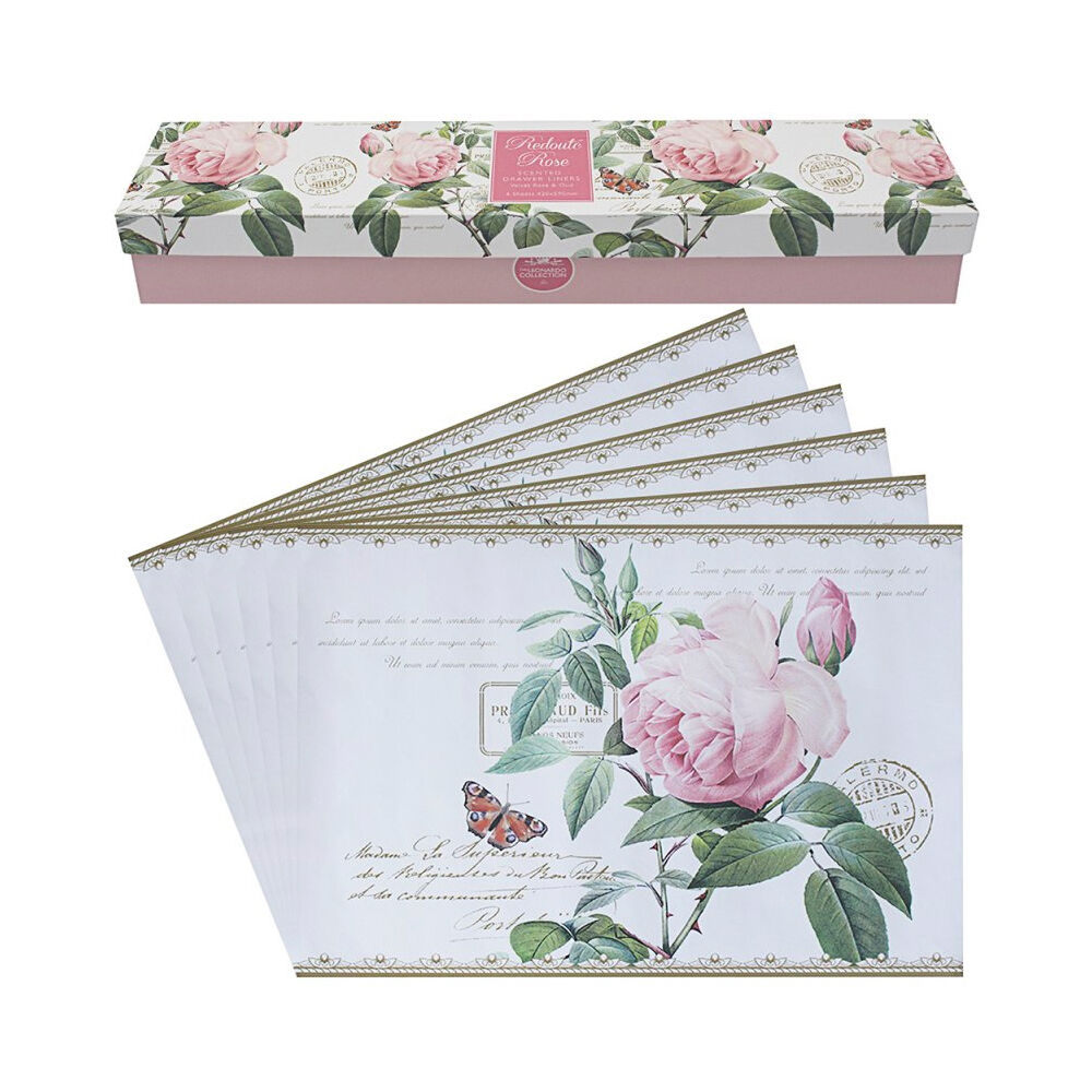26611-6pc-gibson-gifts-redoute-rose-drawer-liners-59x42cm