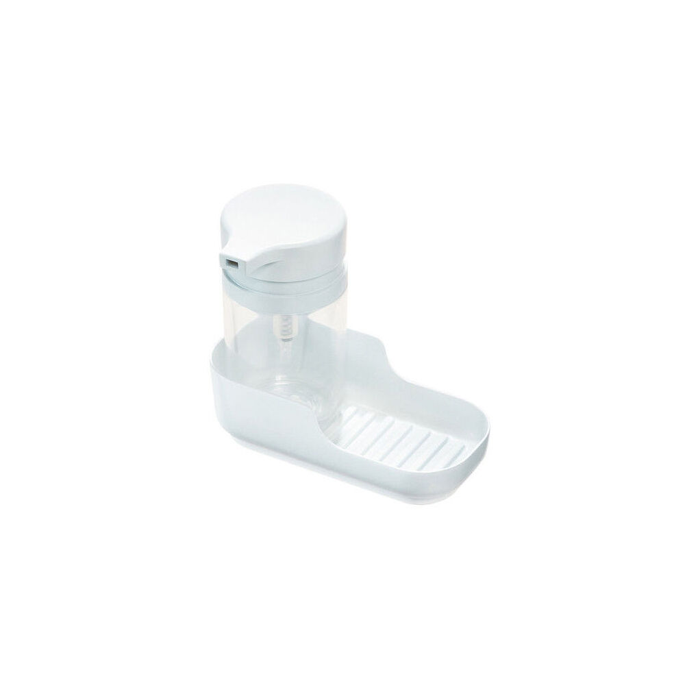 23044-2pc-idesign-classic-plastic-soap-pump-tray-kitchen-caddy-17-5cm-white