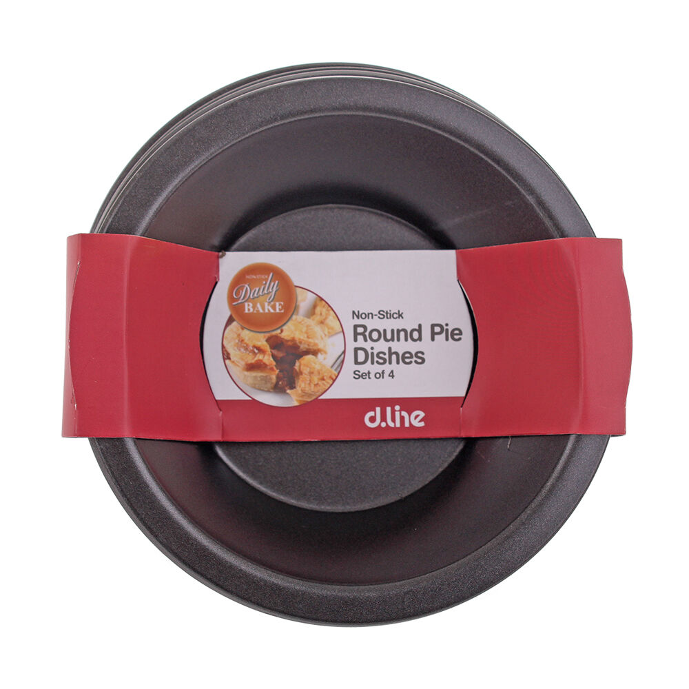 2997-4-4pc-daily-bake-non-stick-round-pie-dish-bakeware-set-12cm-black