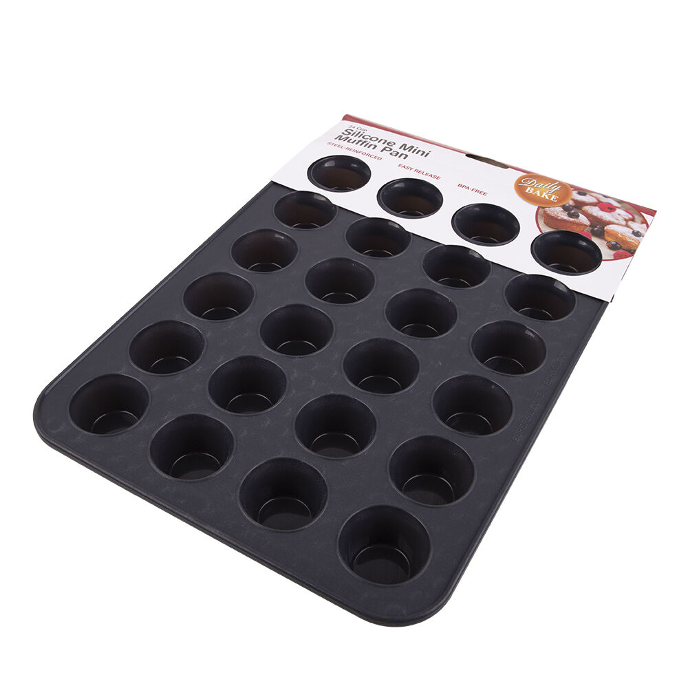 3115ch-daily-bake-silicone-24-cup-mini-muffin-pan-bakeware-charcoal