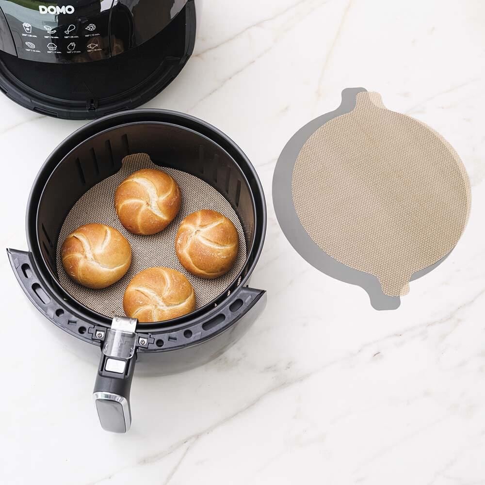 1-fff-488-2pc-nostik-silicone-fibreglass-dual-basket-air-fryer-liner-round-grey
