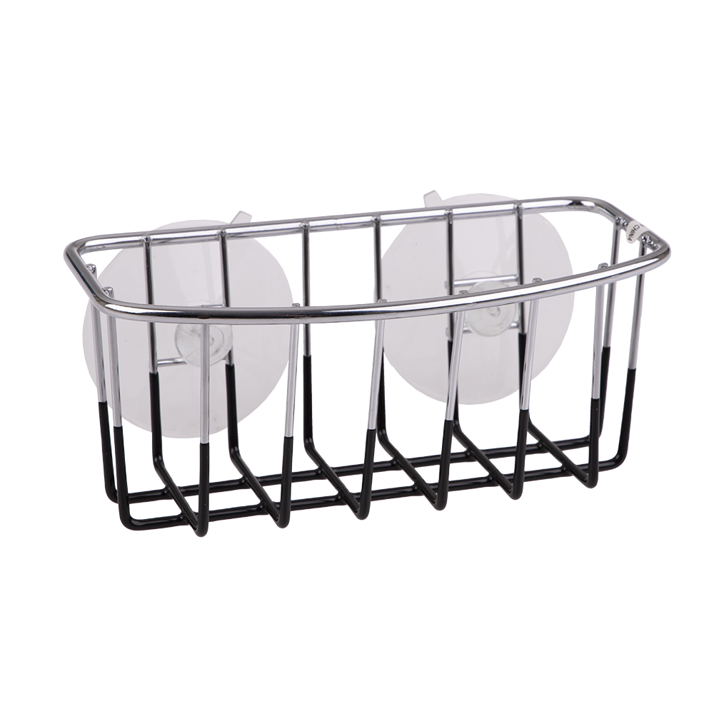 4583bk-d-line-chrome-pvc-wall-mount-sponge-caddy-w-suction-cups-black