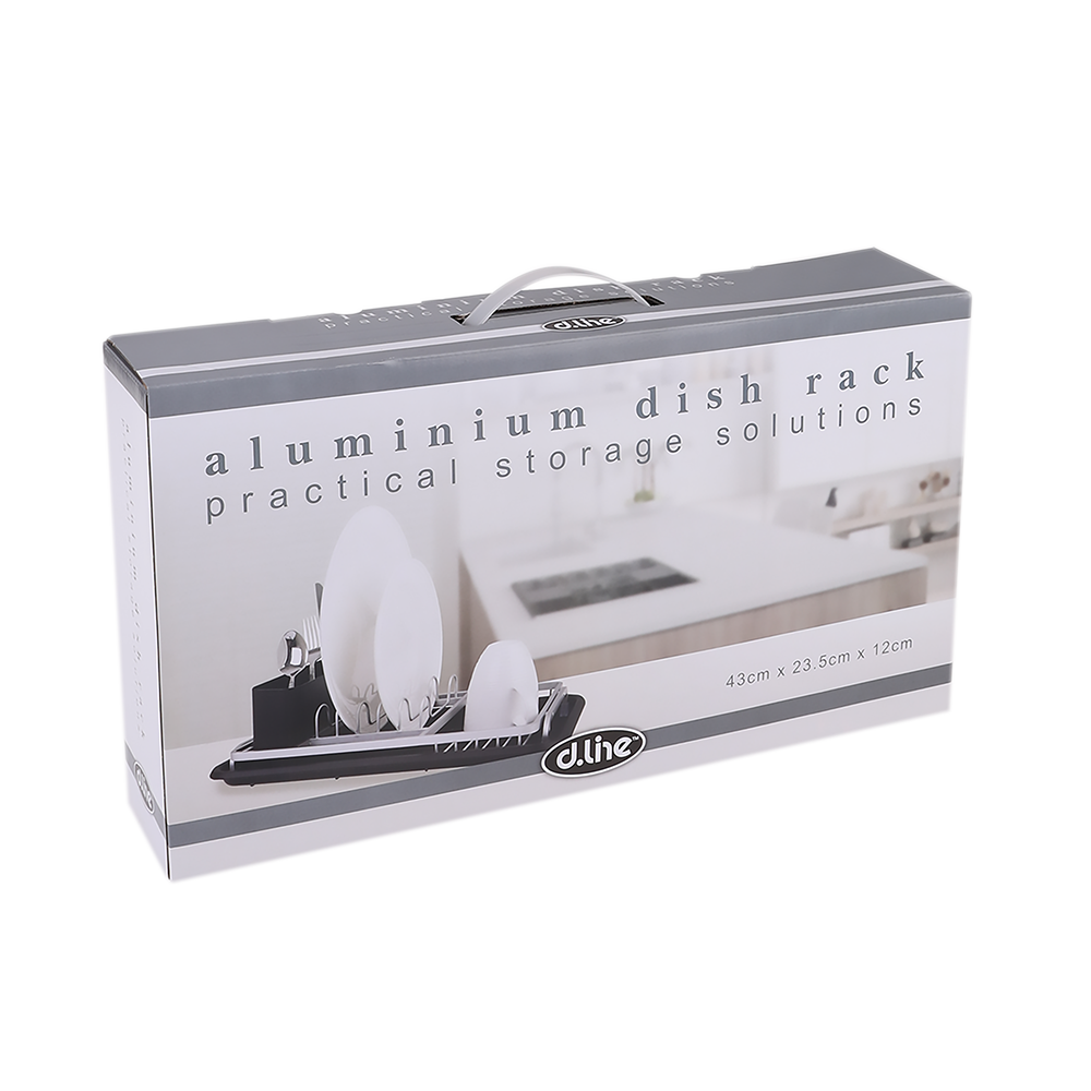 4574-1-d-line-aluminium-compact-dish-rack-w-draining-board-drying-organiser