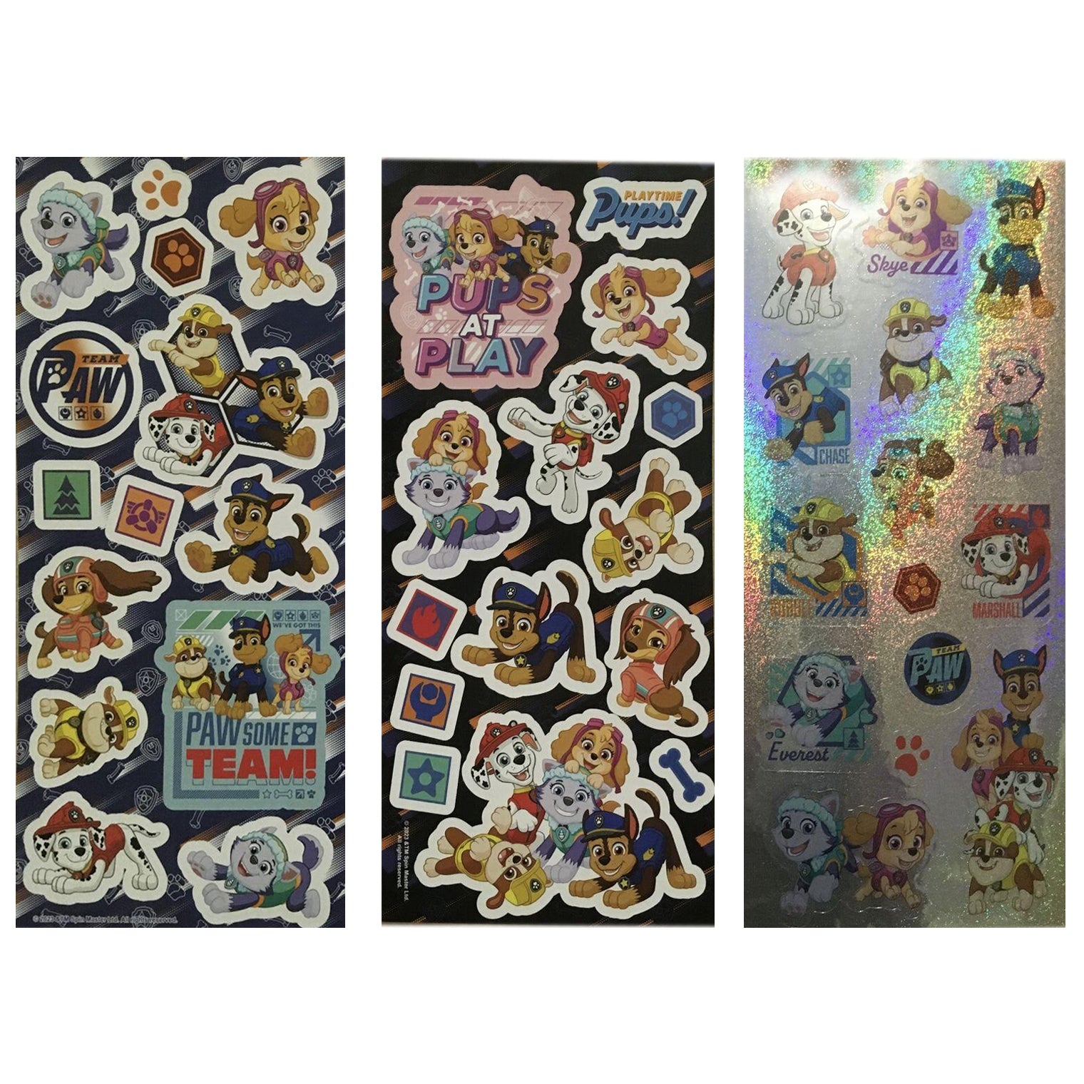 442-006503-3pk-haven-paw-patrol-kids-holographic-fun-sticker-sheets-assorted-3y