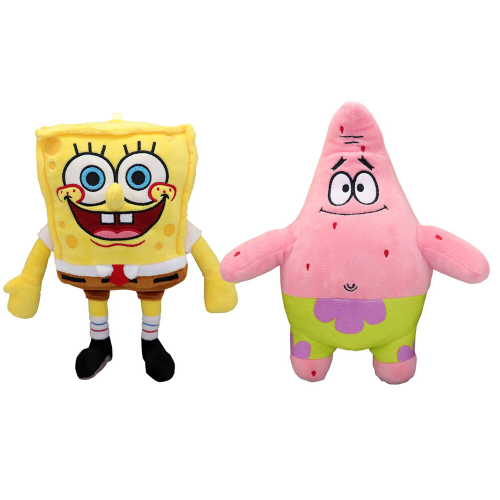 25891-2pc-resoftables-medium-twin-pack-plush-soft-toy-spongebob-patrick-0