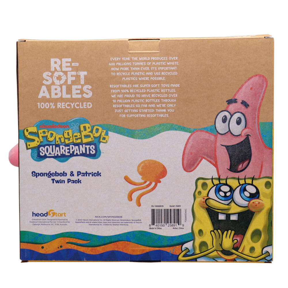 25891-2pc-resoftables-medium-twin-pack-plush-soft-toy-spongebob-patrick-0