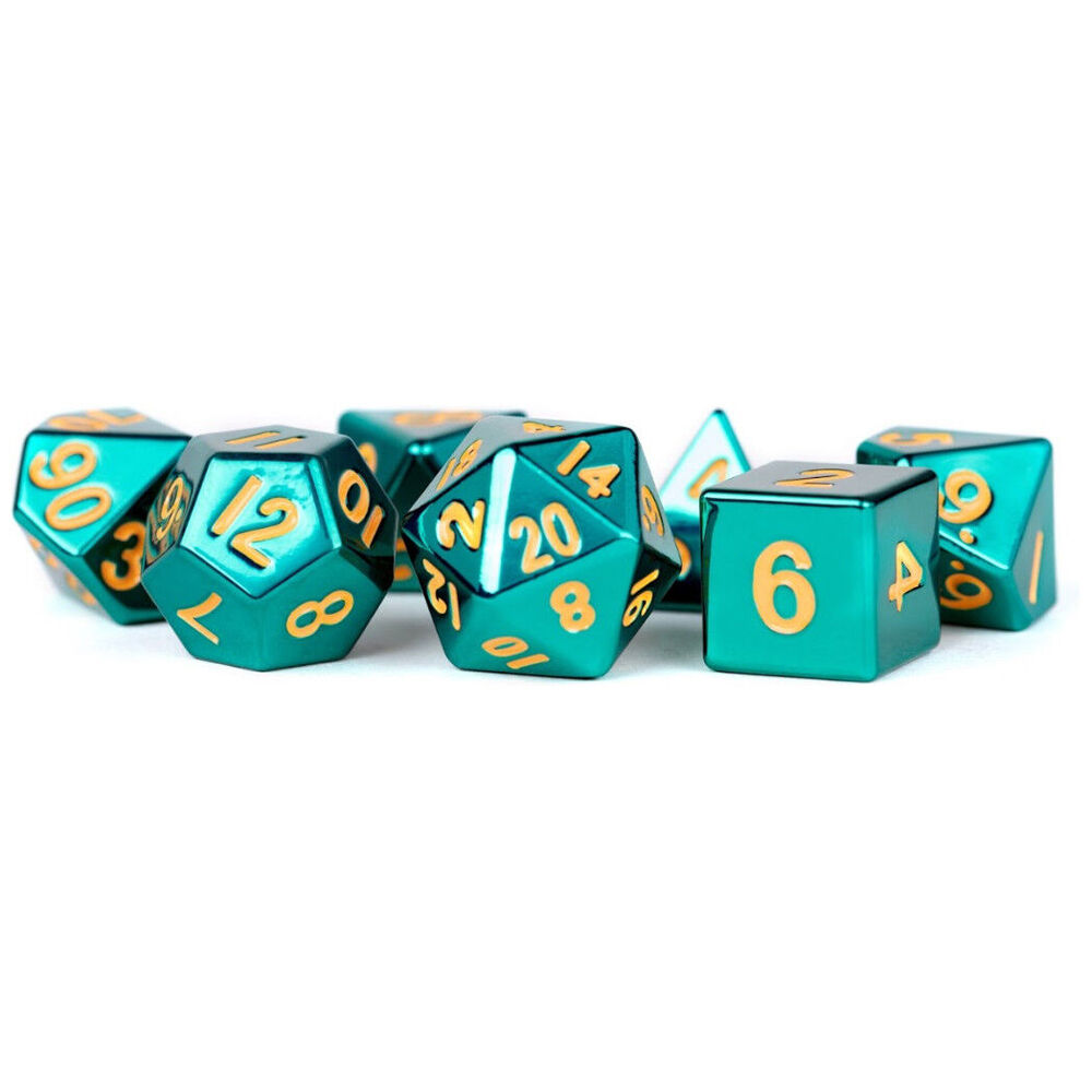 68045-7pc-fanroll-by-metallic-metal-polyhedral-rpg-tabletop-dice-gaming-set-turquoise-painted