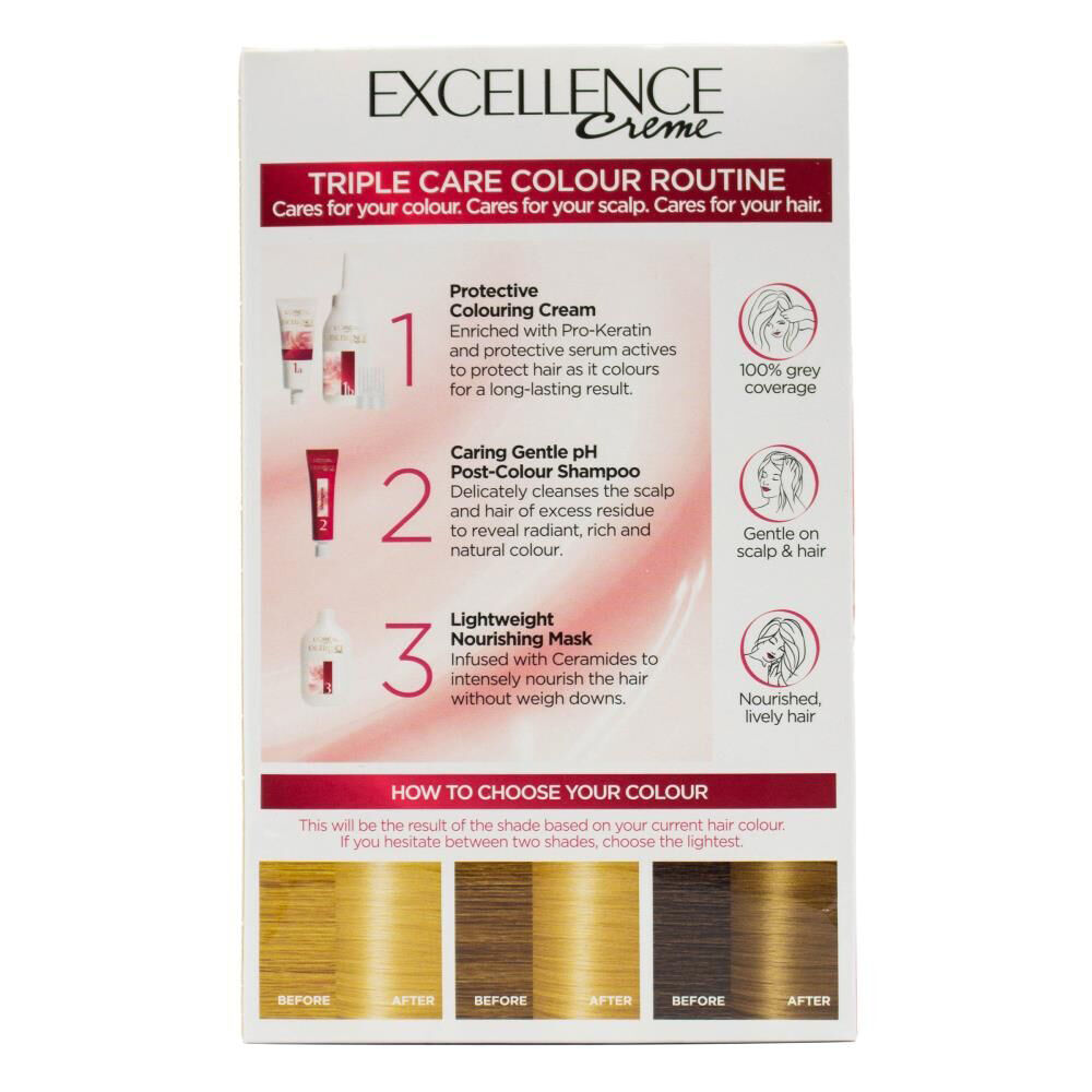 Loreal Excellence Creme Hair Triple Care Colour 8.3 Golden Blonde