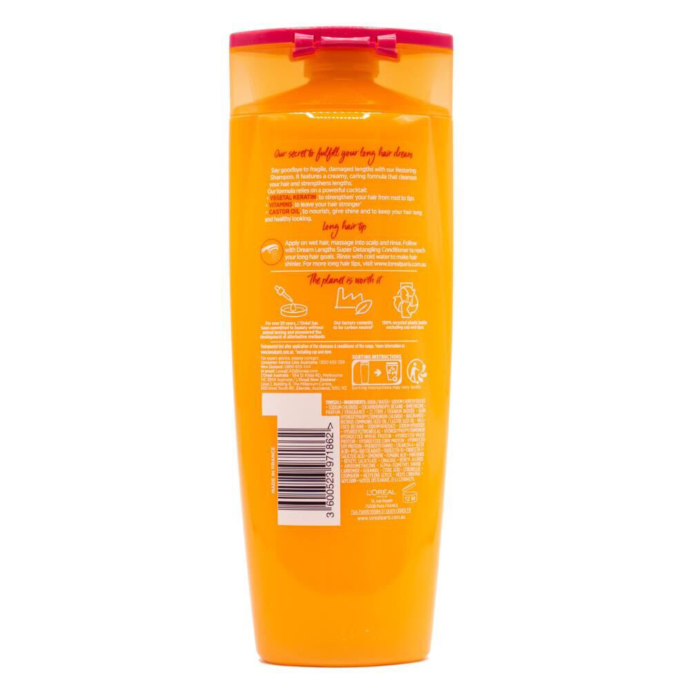 Loreal Paris Elvive 300ml Dream Lengths Restoring Shampoo For Damaged Hair