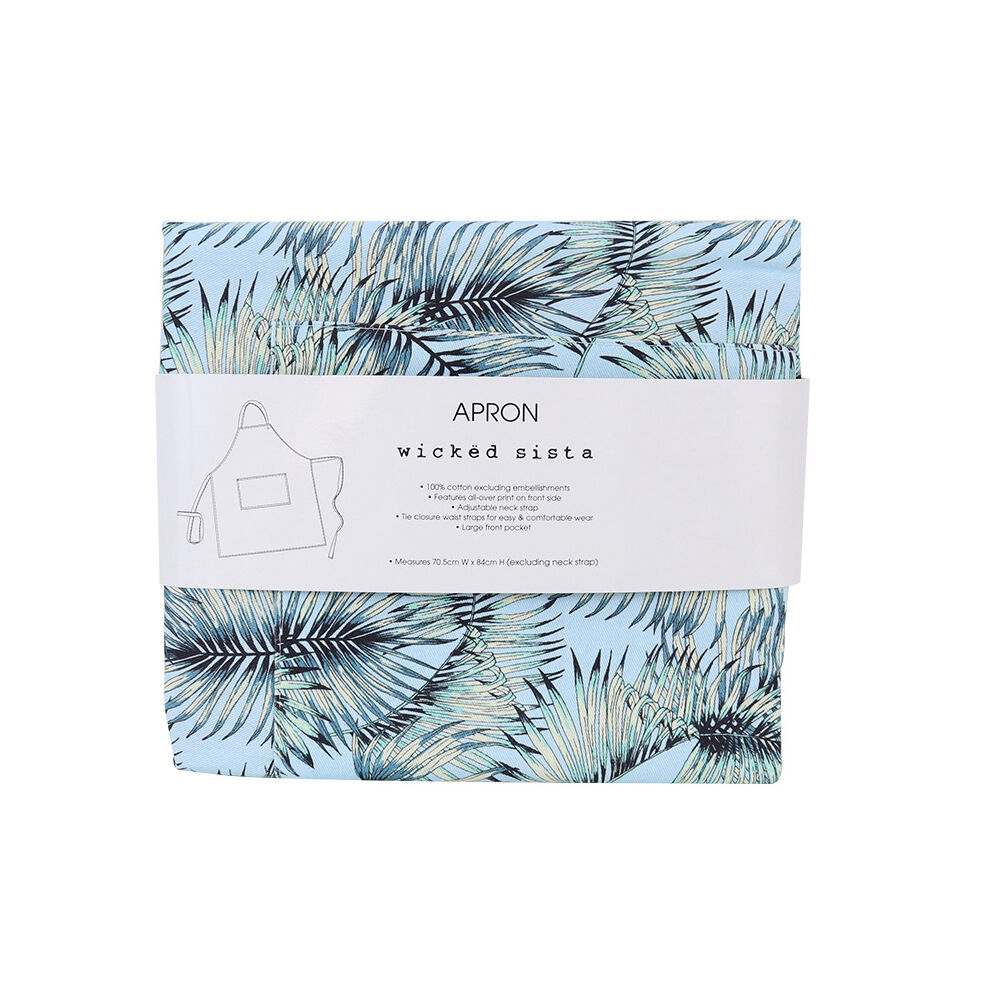 510409-wicked-sista-cotton-kitchen-apron-25x23cm-tropical-leaves
