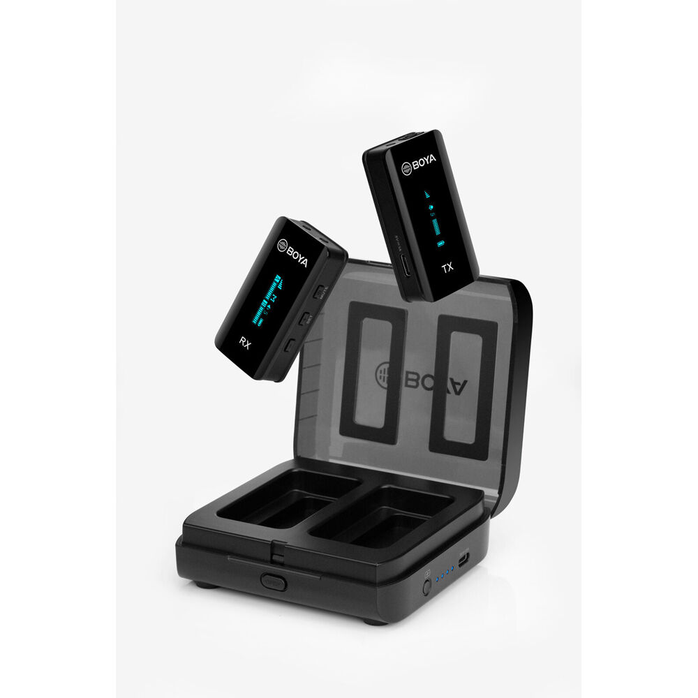 500361-2pc-boya-by-xm6-k1-ultra-compact-2-4ghz-wireless-mic-rx-tx-w-charging-case
