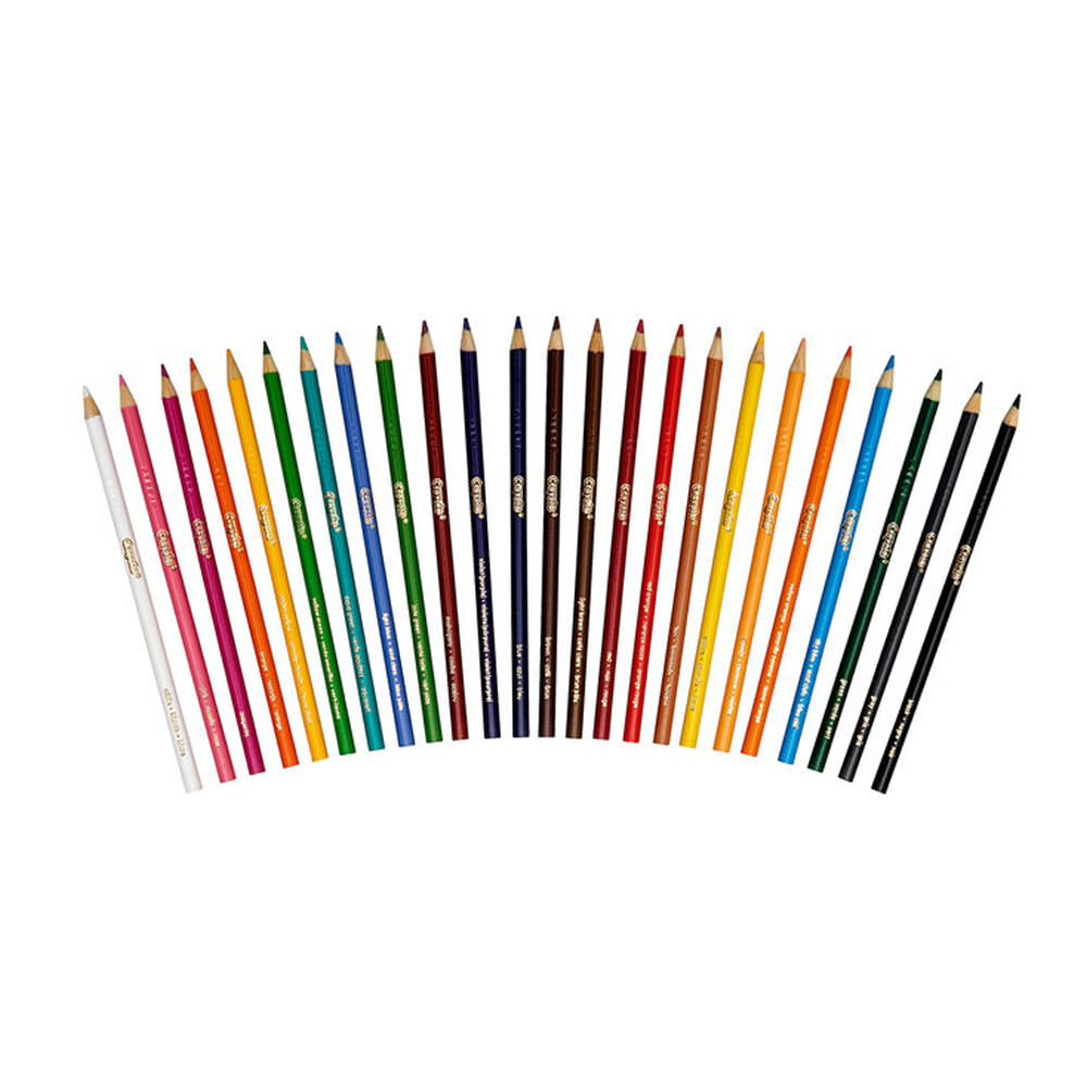 68-4024-24pc-crayola-coloured-pencils-kids-children-art-craft-6y