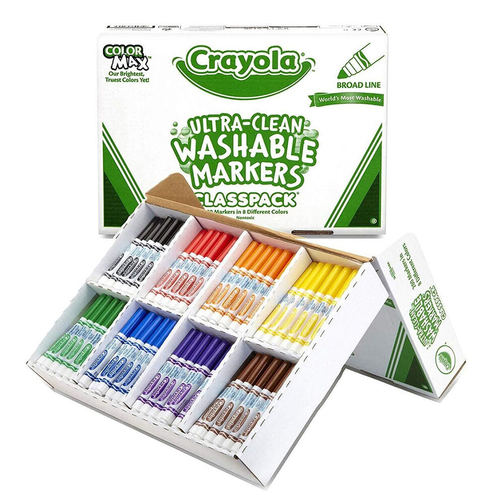 58-8200-200pc-crayola-kids-childrens-creative-marker-classpack-36m