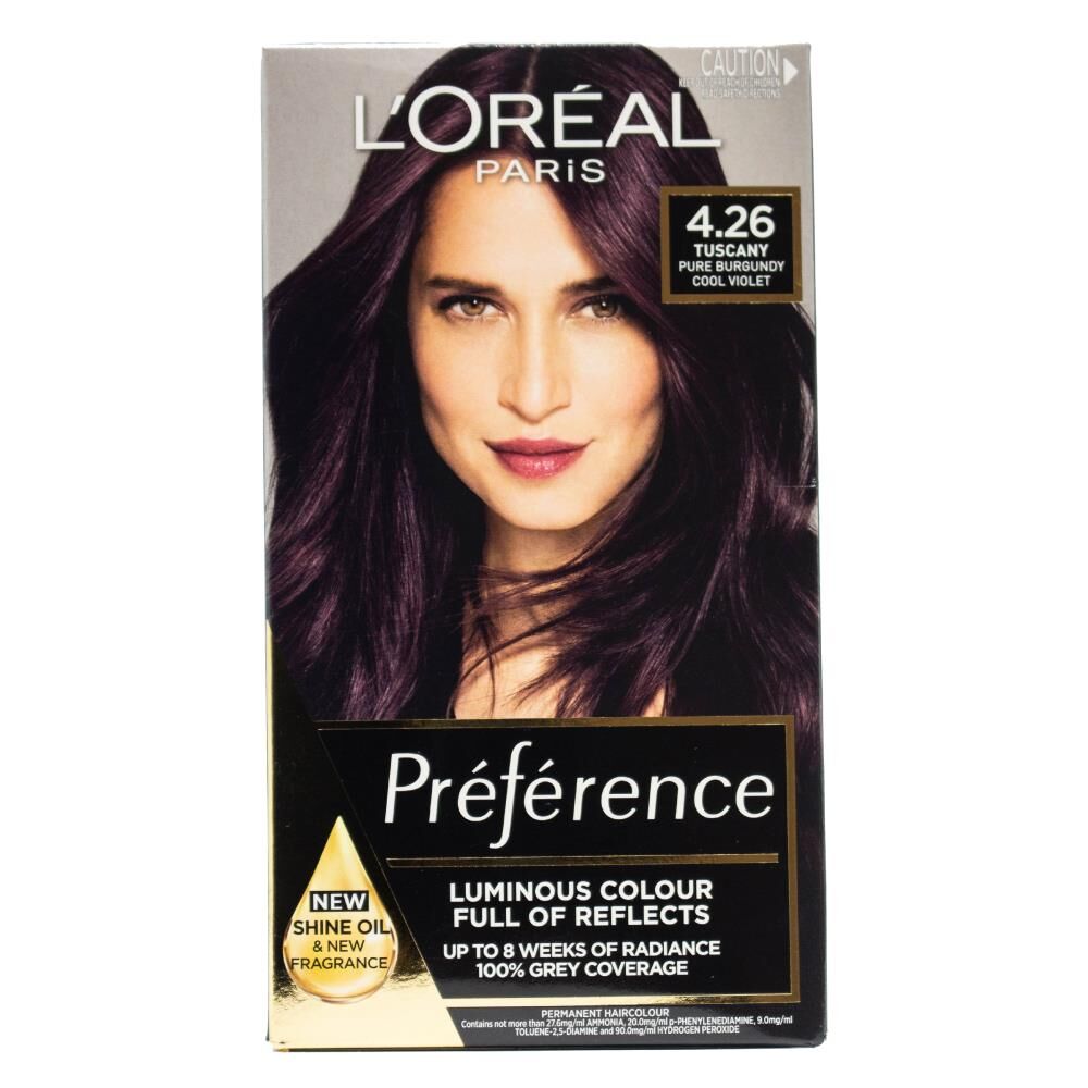 Loreal Paris Preference Hair Colour - 4.26 Pure Burgandy Cool Violet