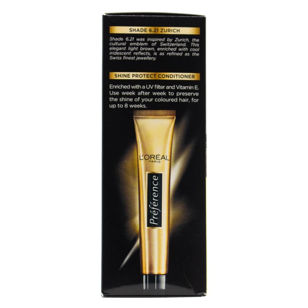 Loreal Paris Preference Permanent Hair Colour - 6.21 Cool Iridescent Light Brown