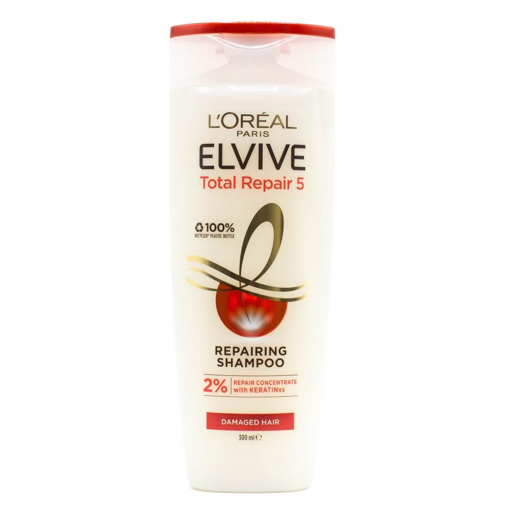 Loreal 300ml Shampoo Elvive Repairing Total 5 Damaged Hair