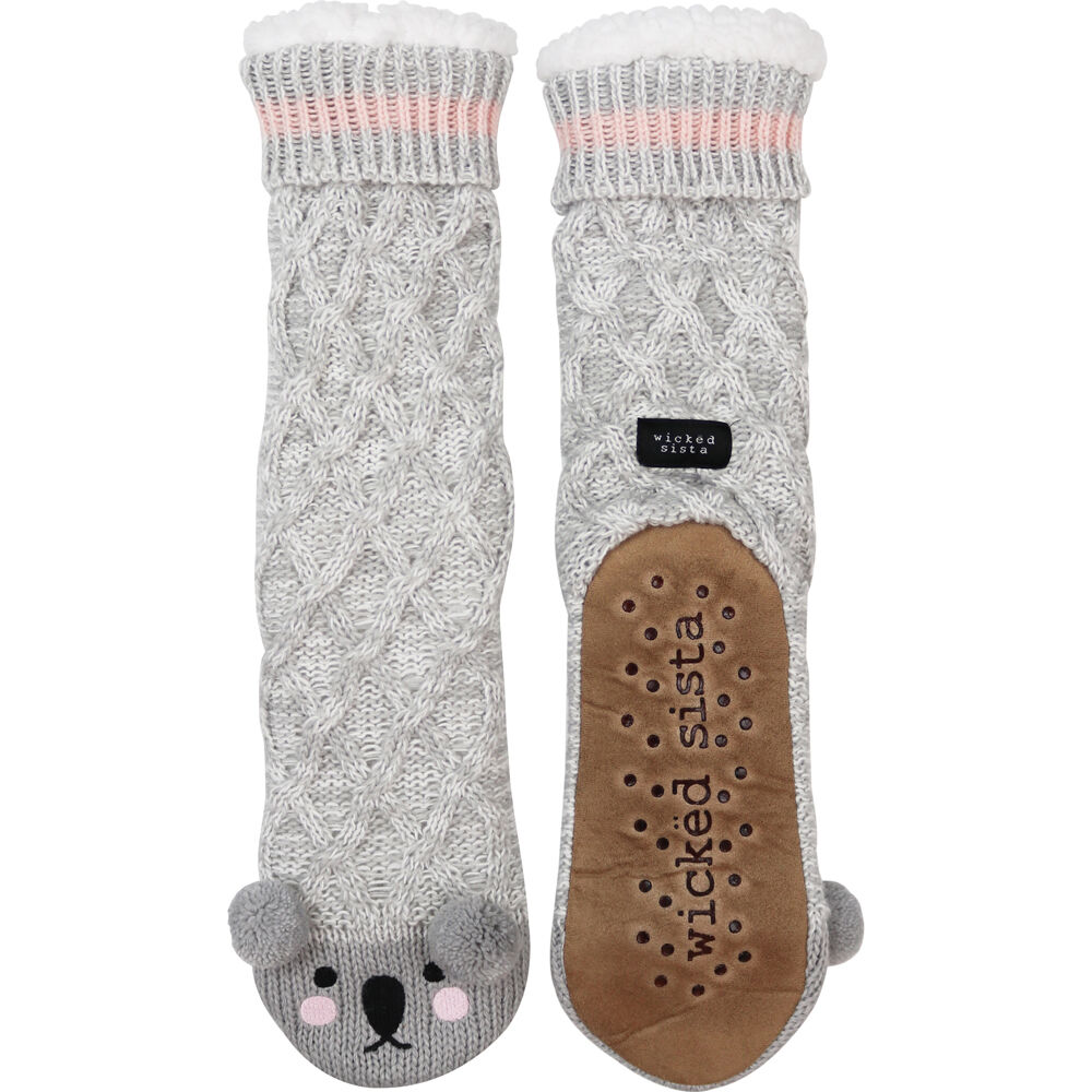 509648-wicked-sista-animal-slipper-socks-koala-one-size-grey