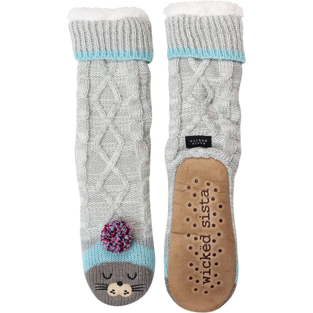 508850-wicked-sista-animal-slipper-socks-seal-one-size-grey