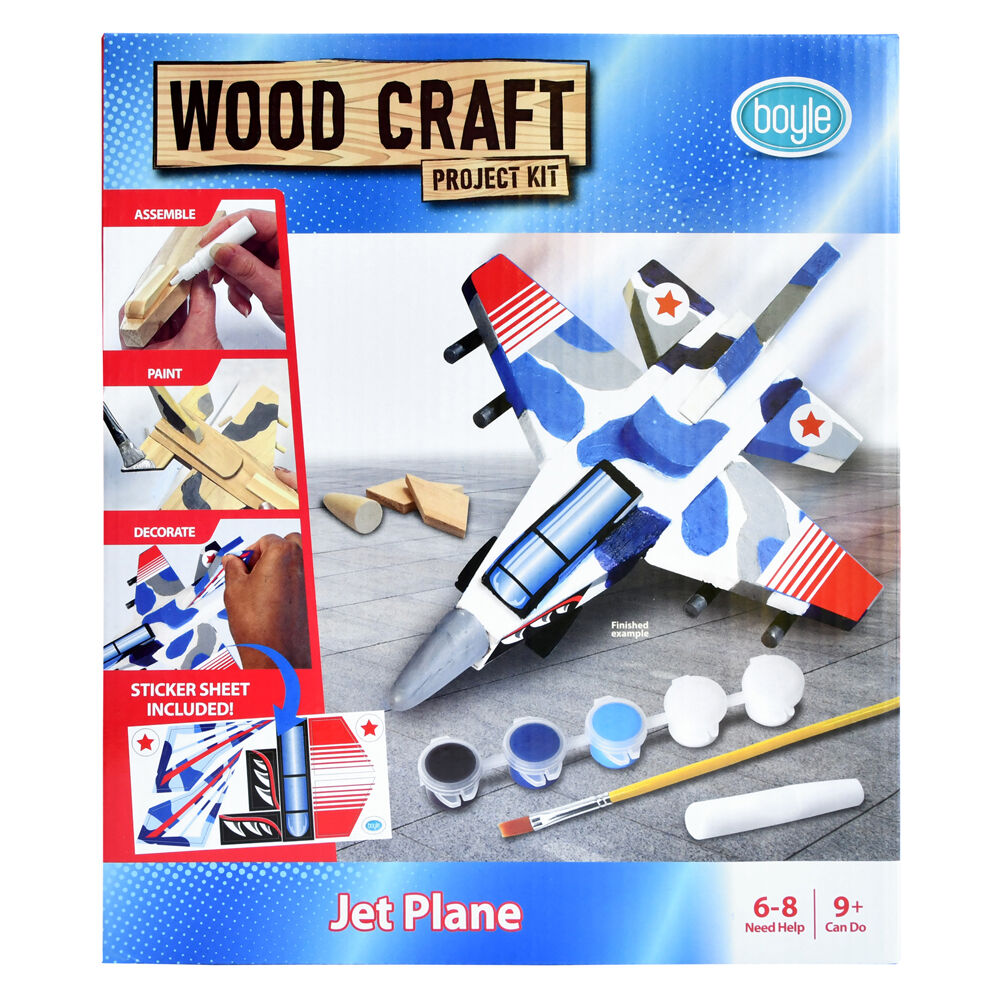 87103-boyle-wood-craft-project-kit-jet-plane-kids-diy-9y