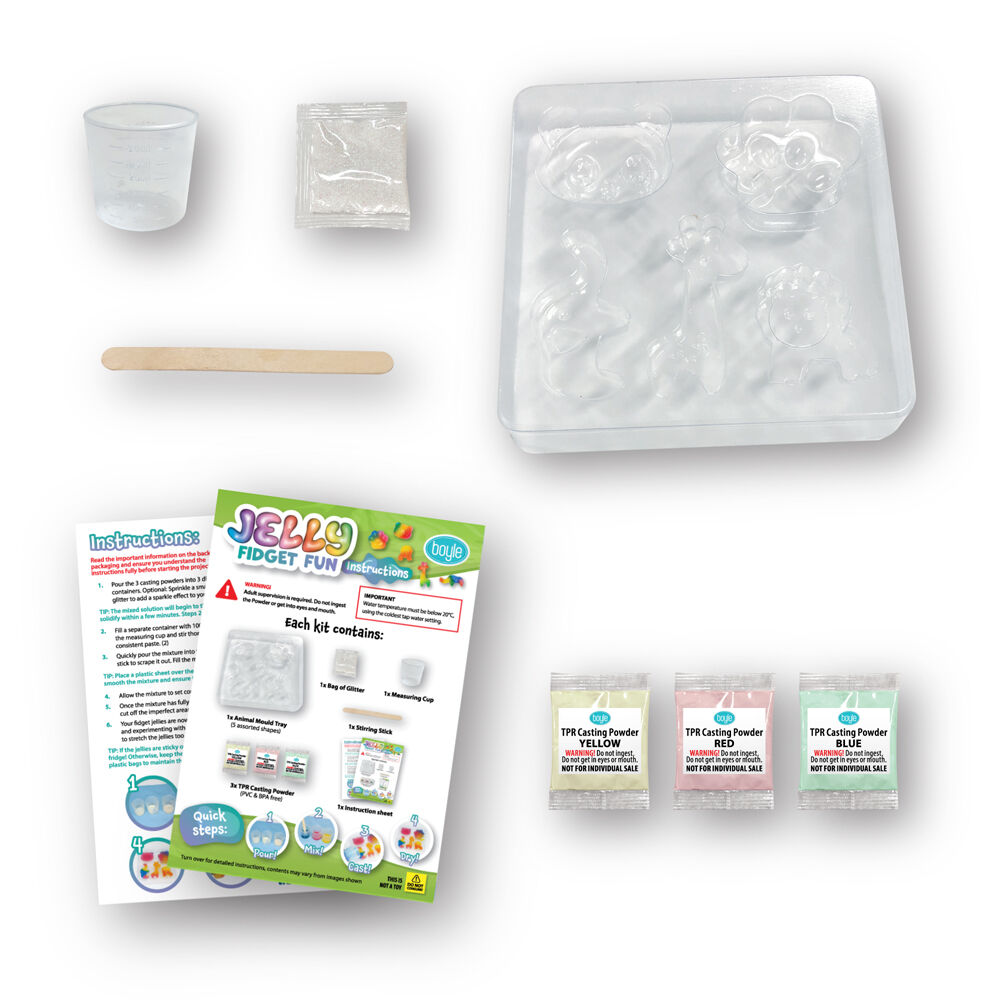 Boyle Make Your Own Jelly Fidget Fun Project Kit Kids DIY Craft 6y+ Animal