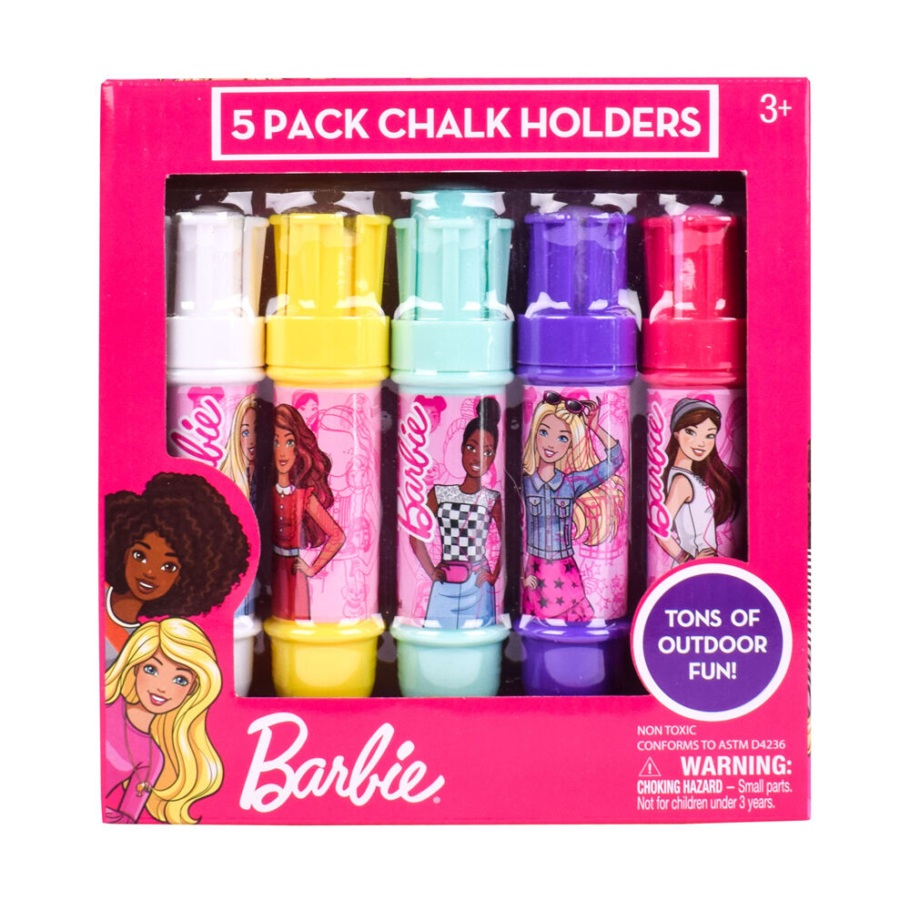 320497-5pc-barbie-jumbo-chalk-holders-w-chalk-kids-outdoor-toy-3y