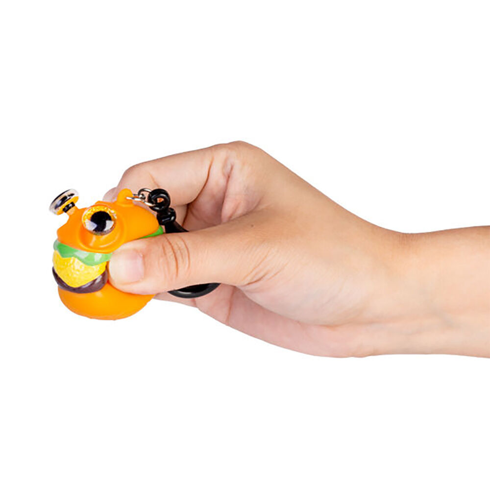 Mdi Eye Popping Keychain Burger Squeeze Fidget Toy 4x4cm — image 2