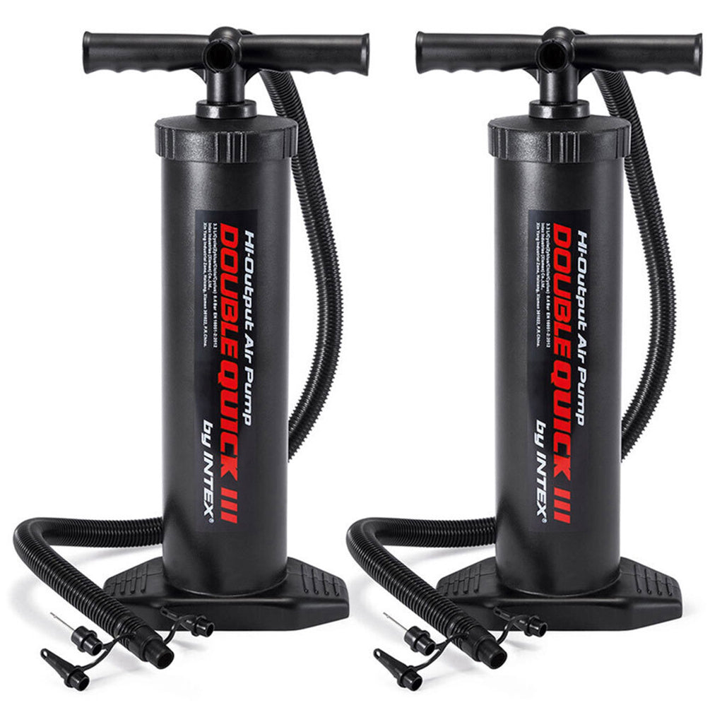 Intex 48cm High Output Hand/Manual Air Pump/Inflatable f/ Airbeds/Pool/Boats (2 Pack)