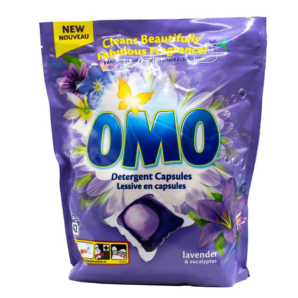 Omo Detergent Stain Removal Laundry Pods/Capsules Lavender & Eucalyptus (168 Pieces) — image 2