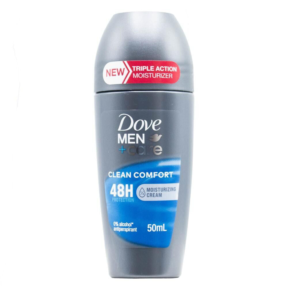 Dove Men+Care Clean Comfort Roll On Antiperspirant Deodorant 48H Protection 50ml
