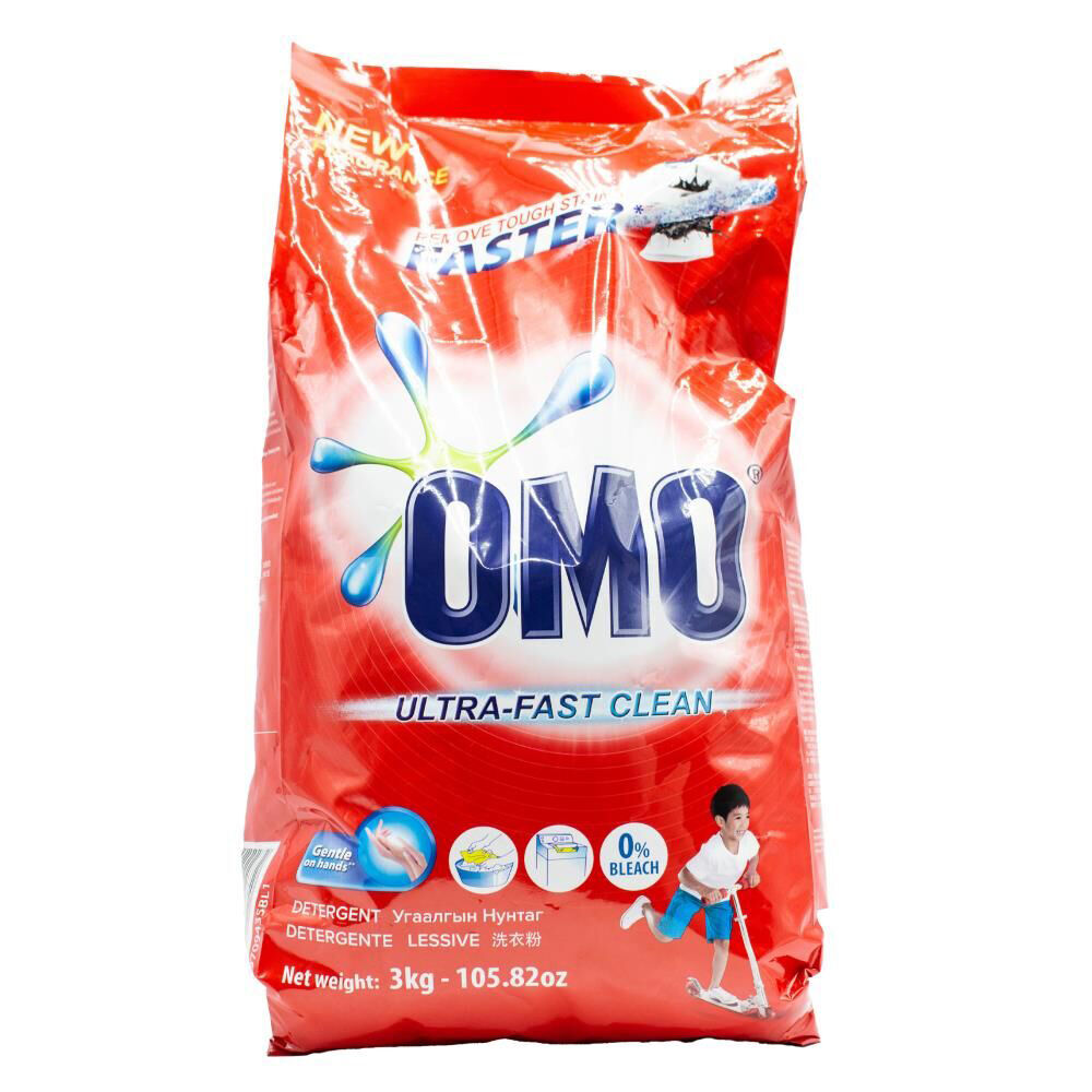 Omo Washing Powder Ultra Fast Clean Laundry Detergent New Fragrance 3kg