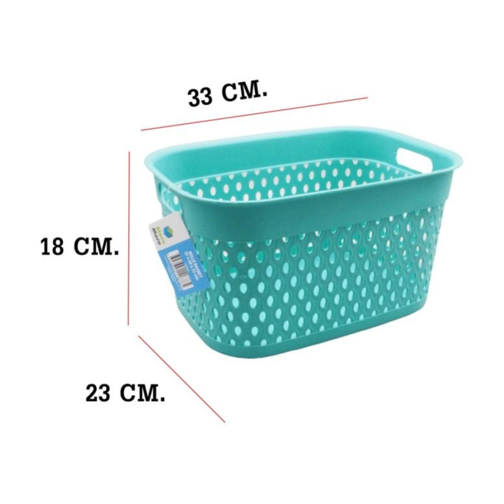 Braz Home Organisation Plastic Storage Belle Basket Rect 33x23x18cm Assorted — image 2