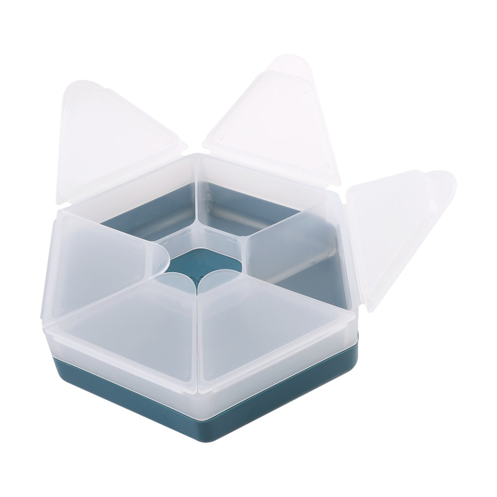 Melii Kids 6 Compartment Hexagon Snackle Lunch Box Container Blue 798ml — image 5