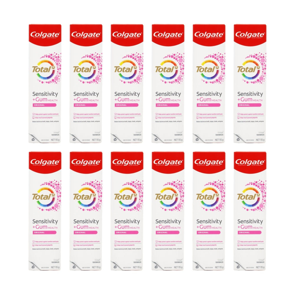Colgate Toothpaste Total 12 Sensitivity And Gum Health Protection 115g Colgate (12 Pack)