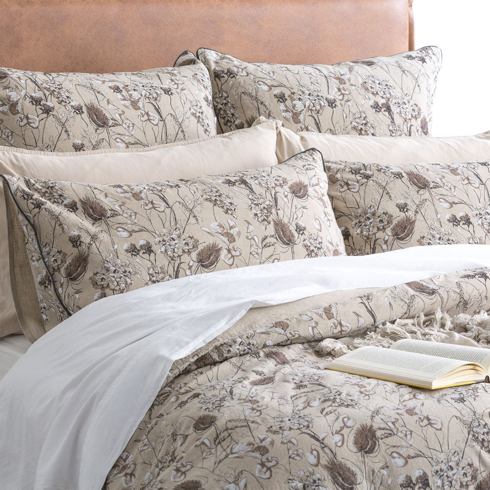 Renee Taylor Cavallo 65x65cm French Linen European Pillowcase - Bushland — image 2