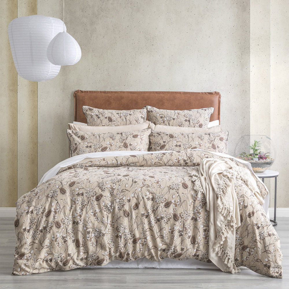 Renee Taylor Cavallo 65x65cm French Linen European Pillowcase - Bushland — image 3