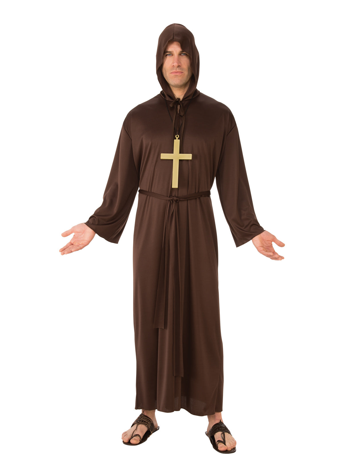 Rubies Monk Opp Priest Adults Hooded Dress Up Halloween Party Costume Size L