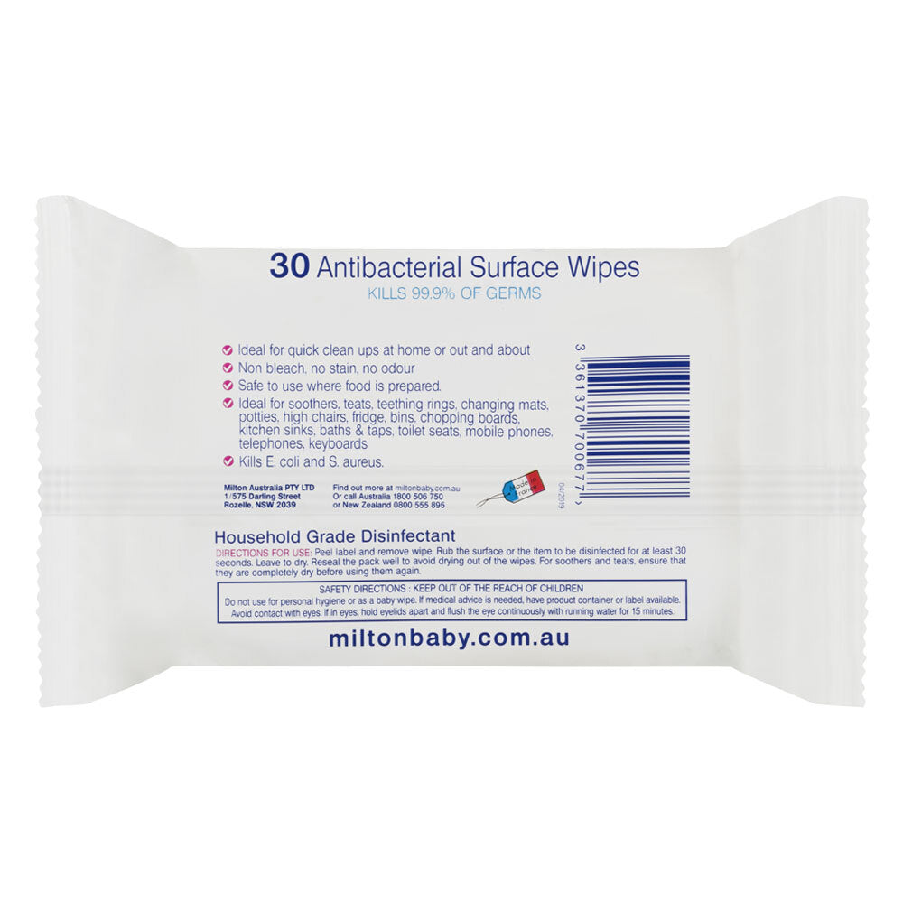 Milton Biodegradable Plant-Based Surface/All Purpose Cleaning Wipes Cloths (120 Pieces) — image 3