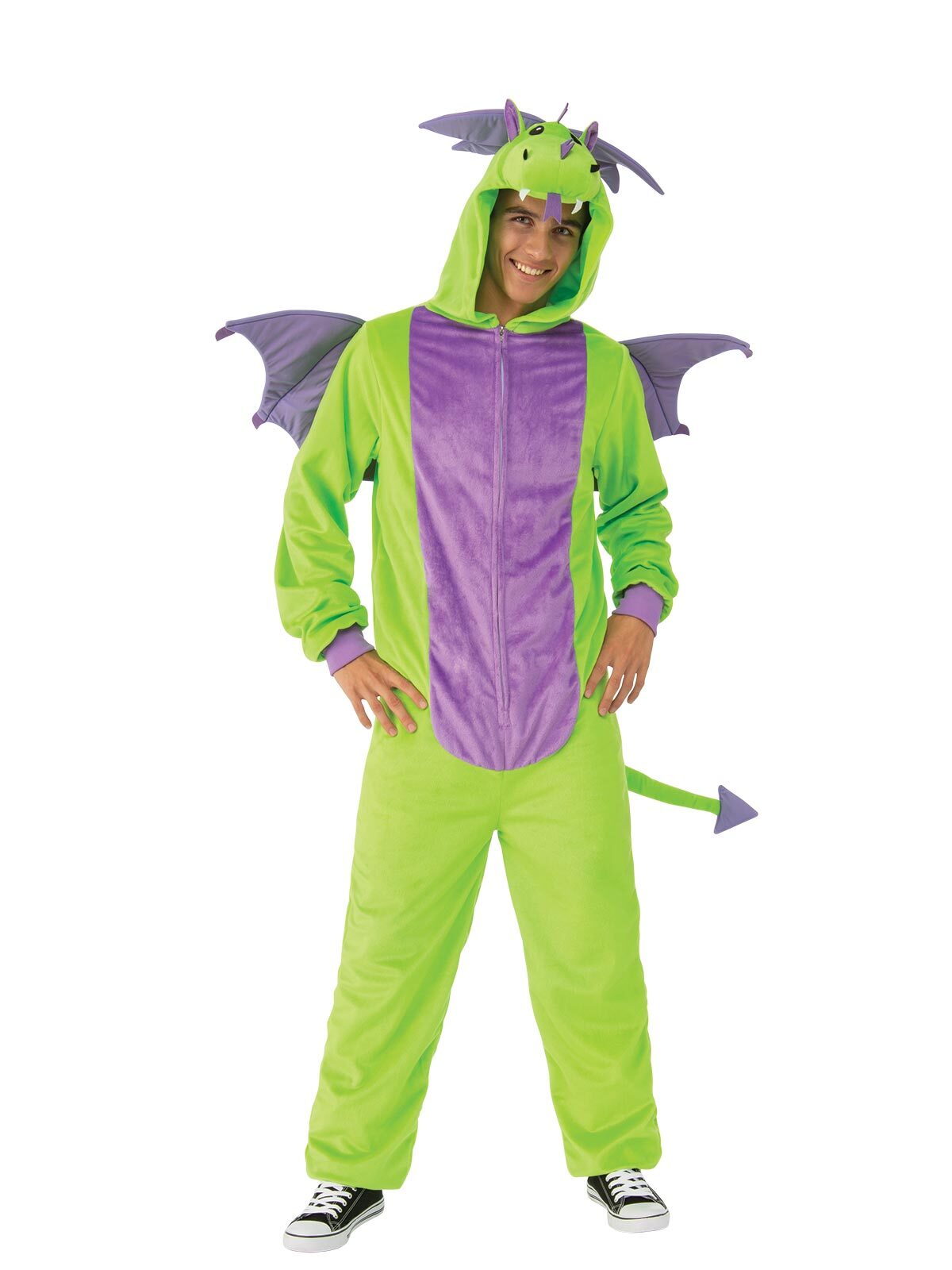 Rubies Green Dragon Furry Jumpstui Adult Dress Up Halloween Party Costume Size S — image 2